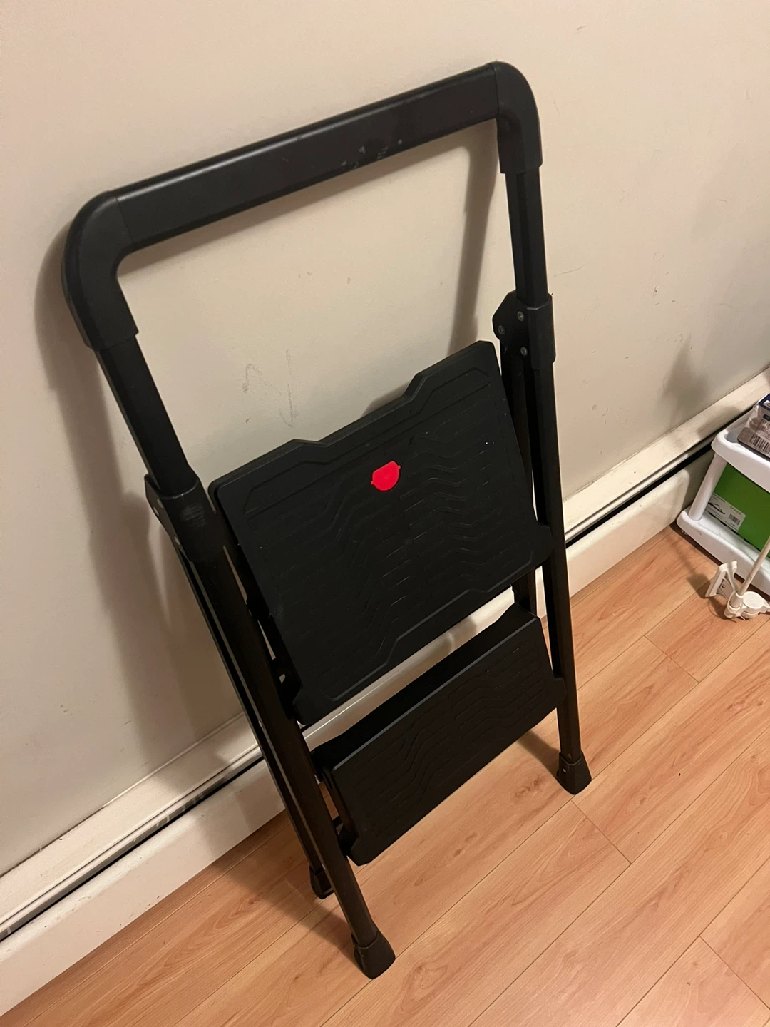 Black 2-Step Folding Step Stool - photo 3