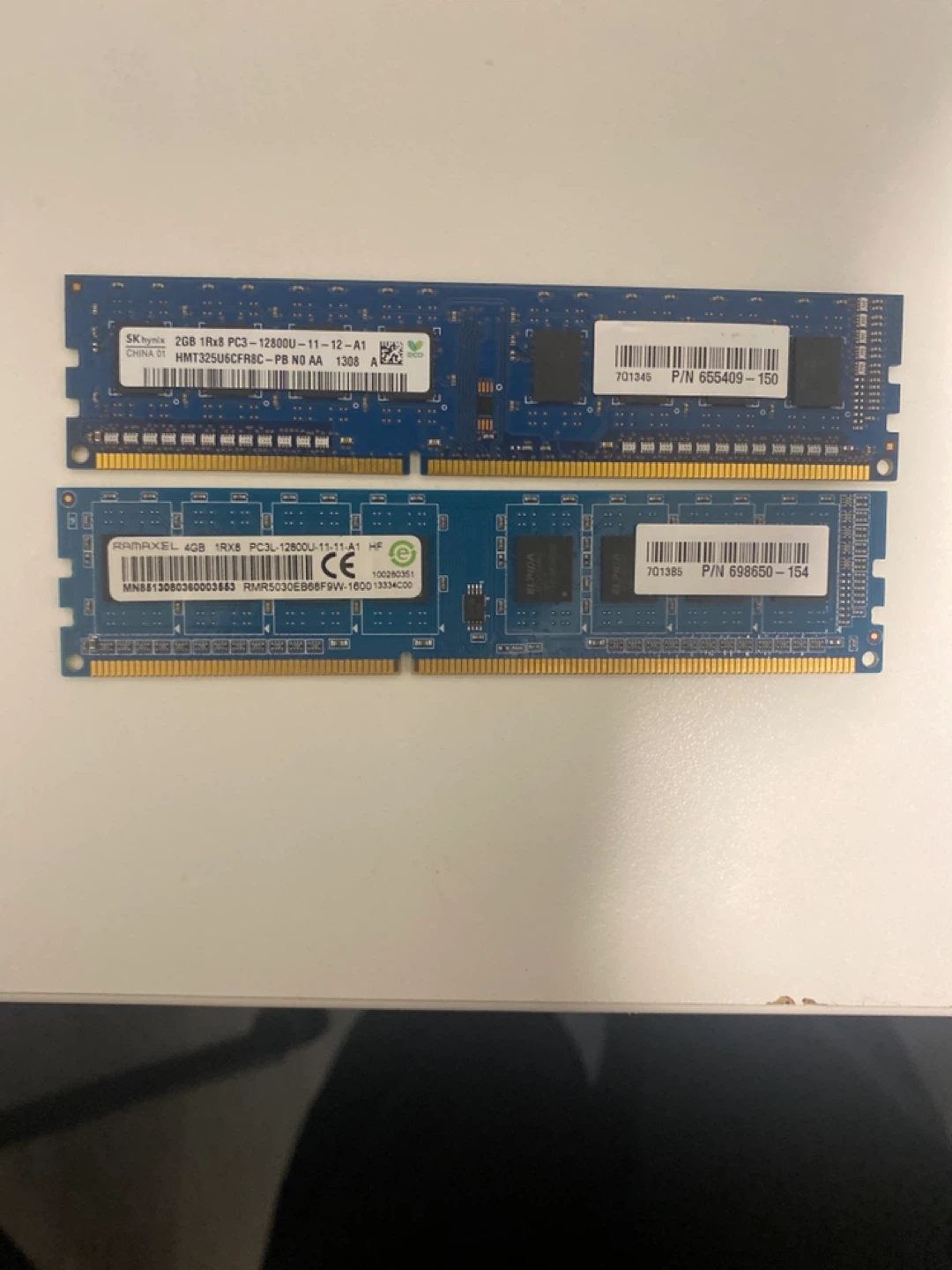 2x SK Hynix & RAMAXEL DDR3 Desktop RAM Modules
