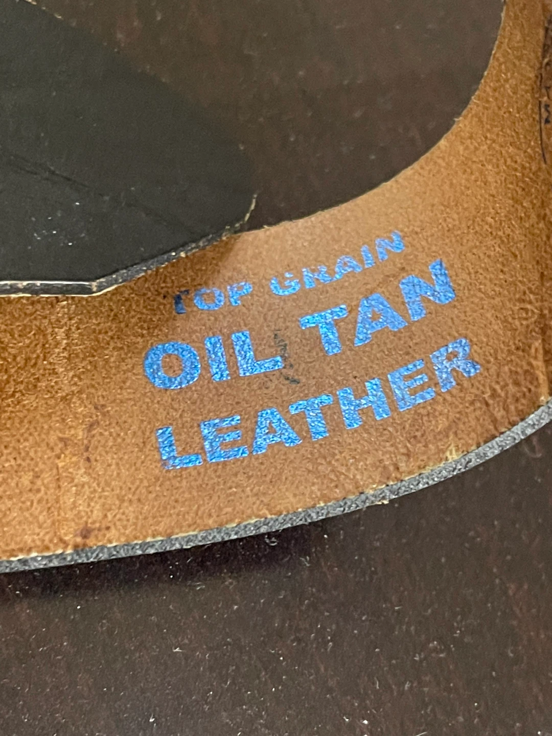 Oil Tan Leather Belt with Mosaic Buckle - photo 3