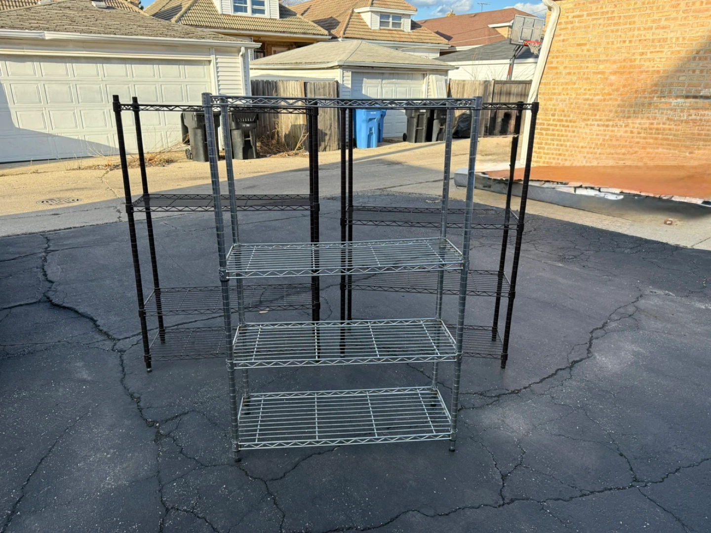 Wire Shelving Racks - 1Chrome, 2 Black $40.00 EACH OR BEST OFFER - photo 4