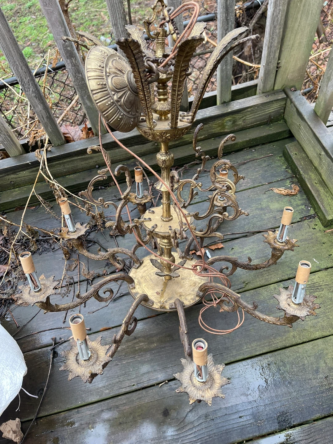 Vintage Brass Chandelier