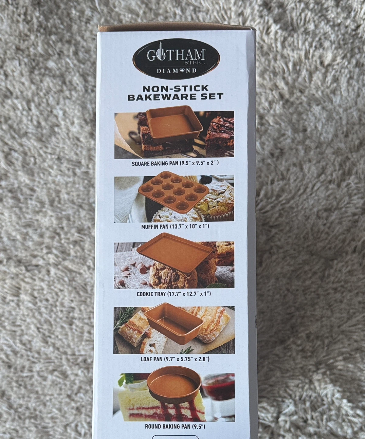 Gotham Steel Diamond Non-Stick 5-Piece Bakeware Set - photo 4