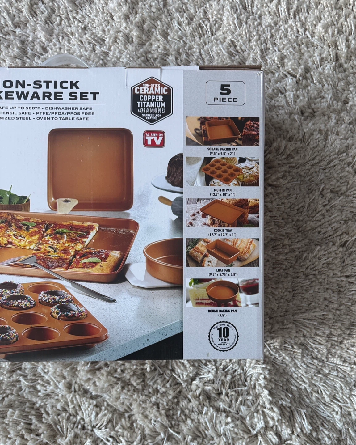 Gotham Steel Diamond Non-Stick 5-Piece Bakeware Set - photo 2