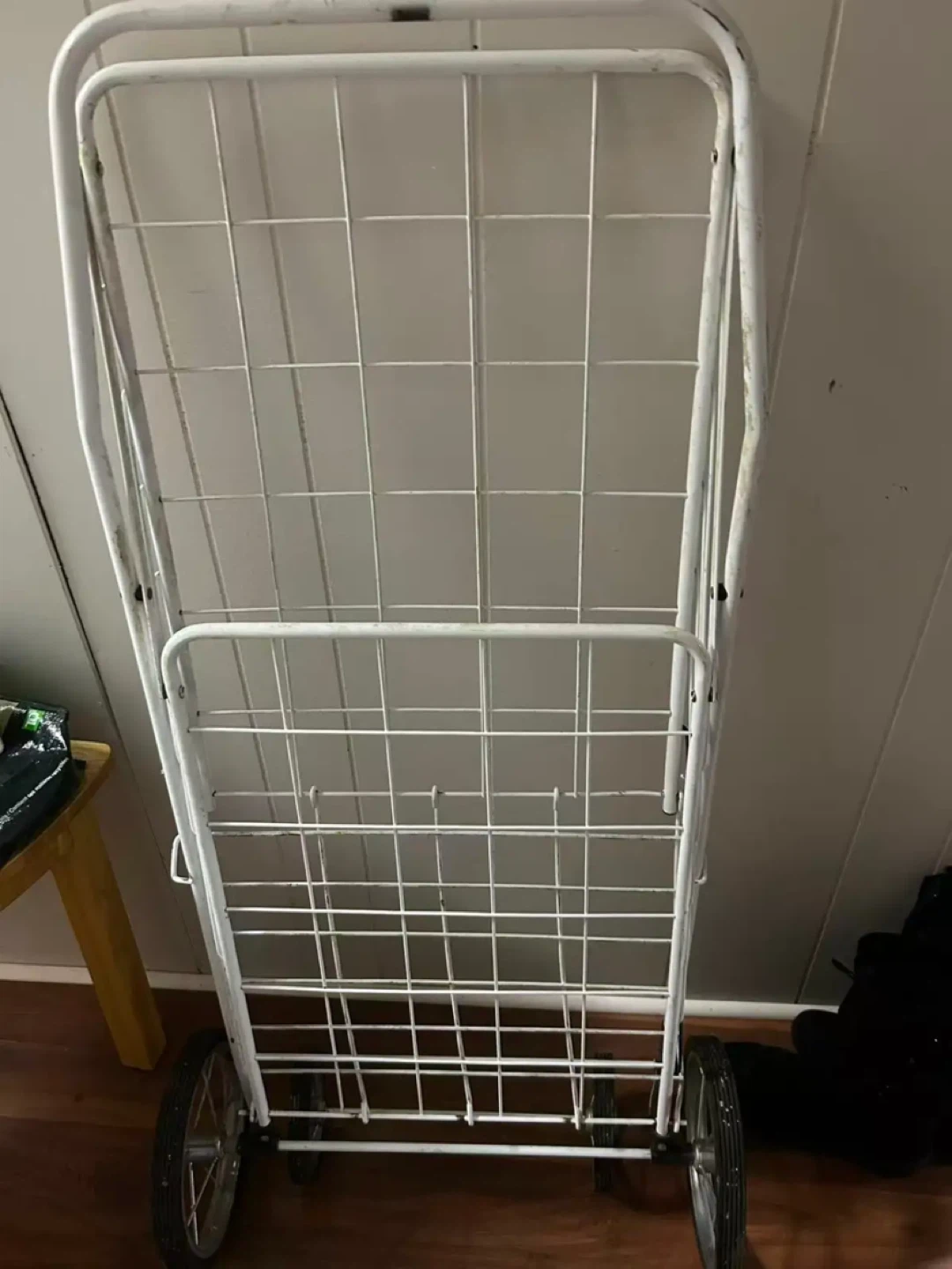 White Metal Rolling Utility Cart