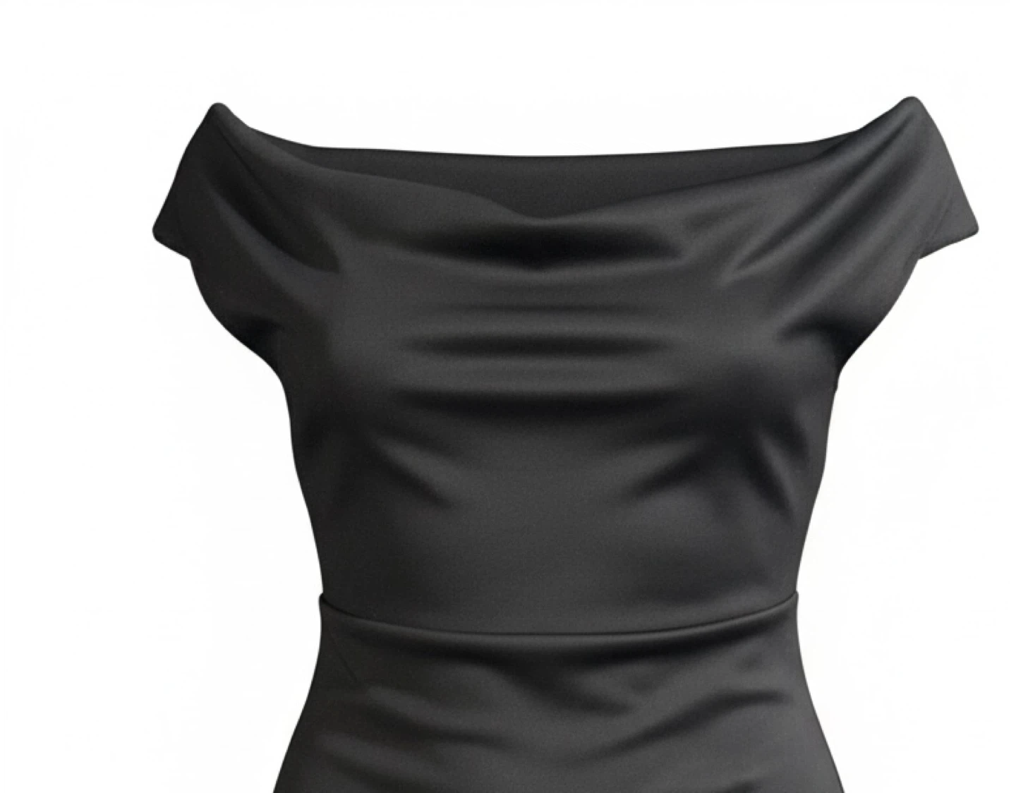 Black Off-the-Shoulder Mermaid Gown - photo 5