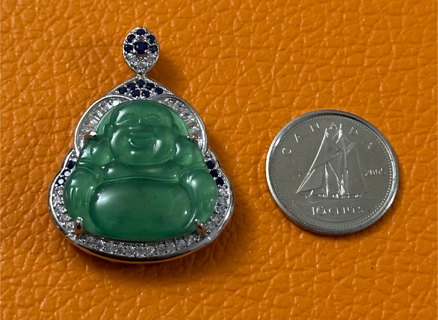 Jade Icy Green Buddha Pendant Silver 925 Necklace - photo 3