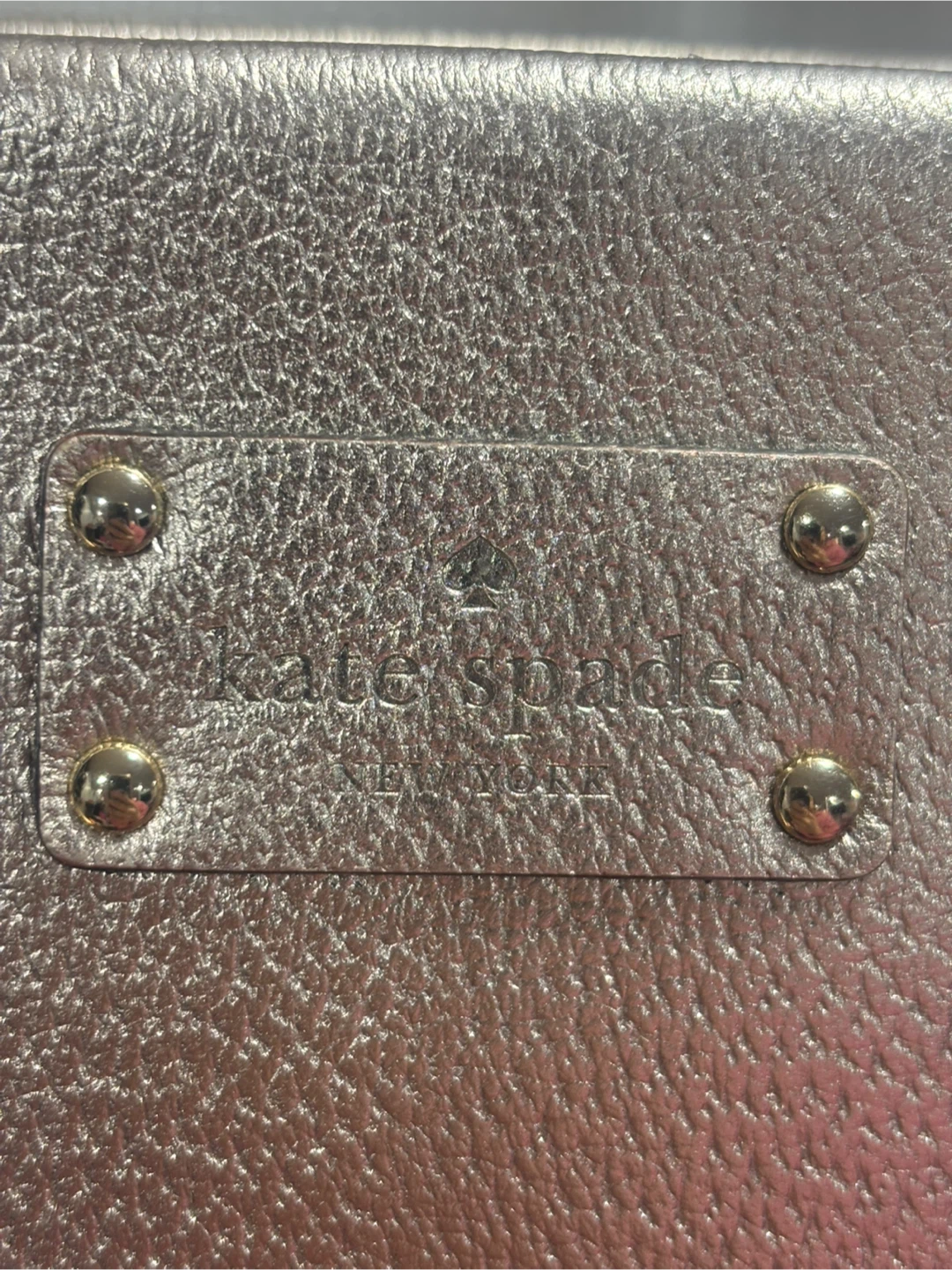 Kate Spade New York Gold Metallic Leather Tote Handbag - photo 5