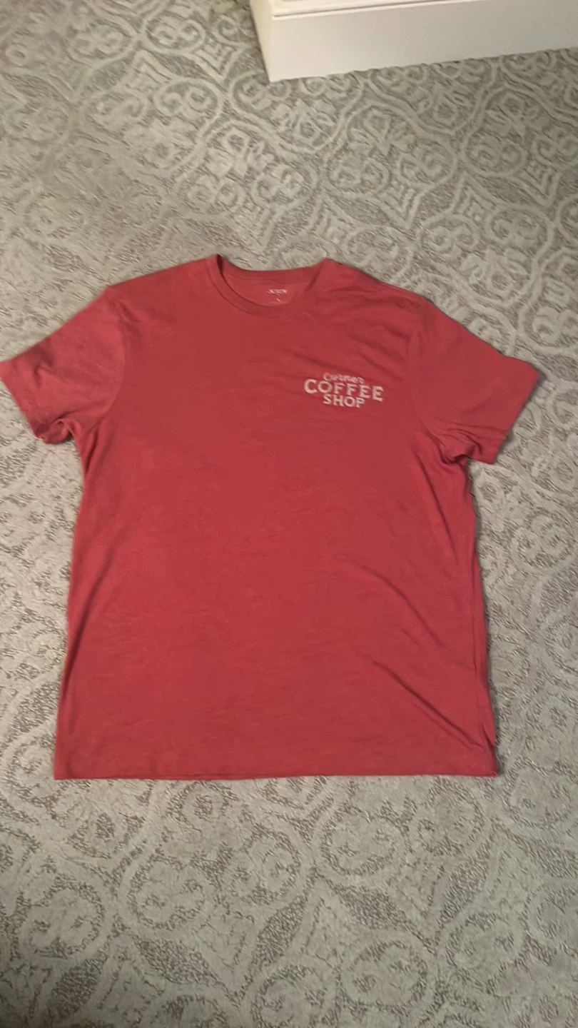 J.Crew "Corner Coffee Shop" T-Shirt - Red - Size L - photo 2