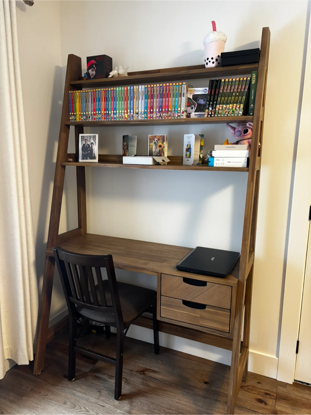 Ladder Desk with Shelves
