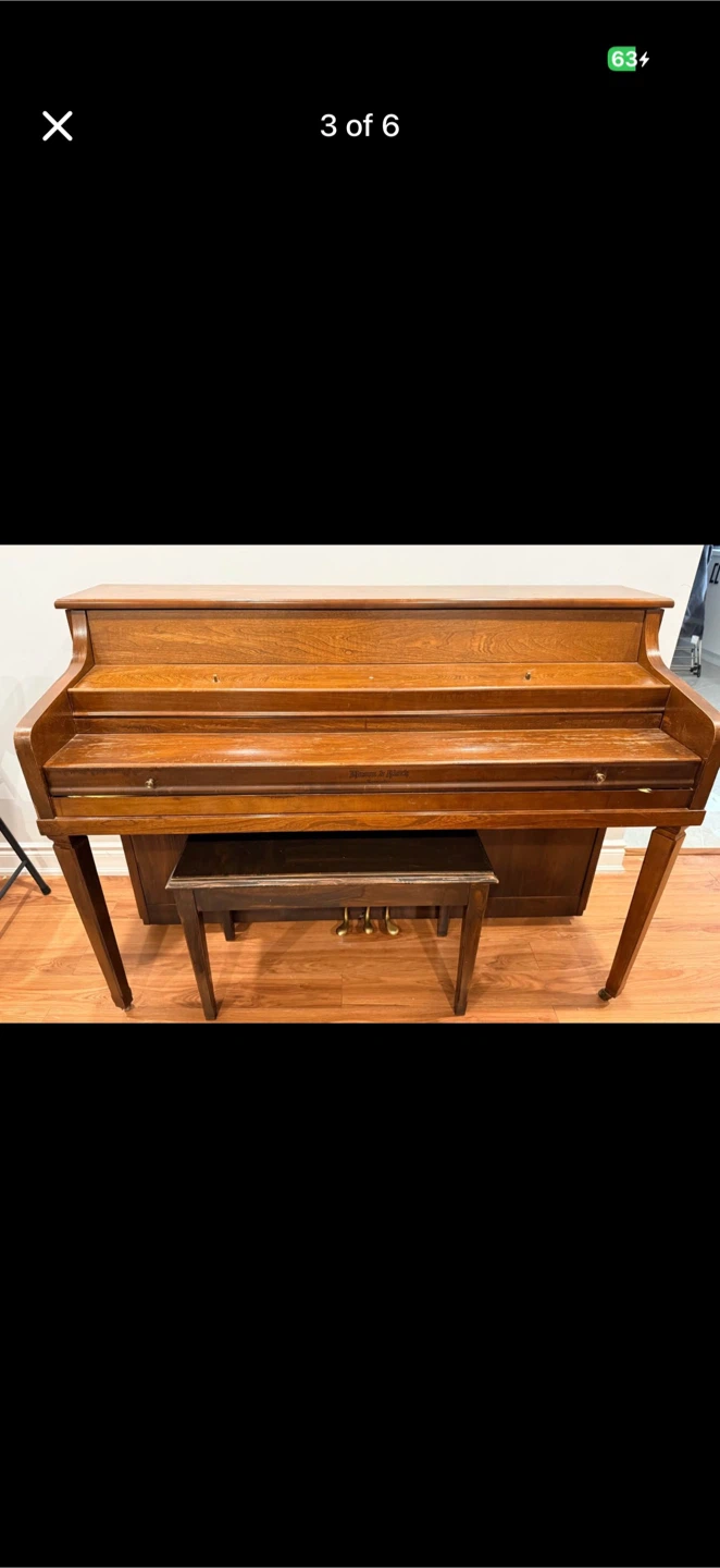 Upright Piano with Bench