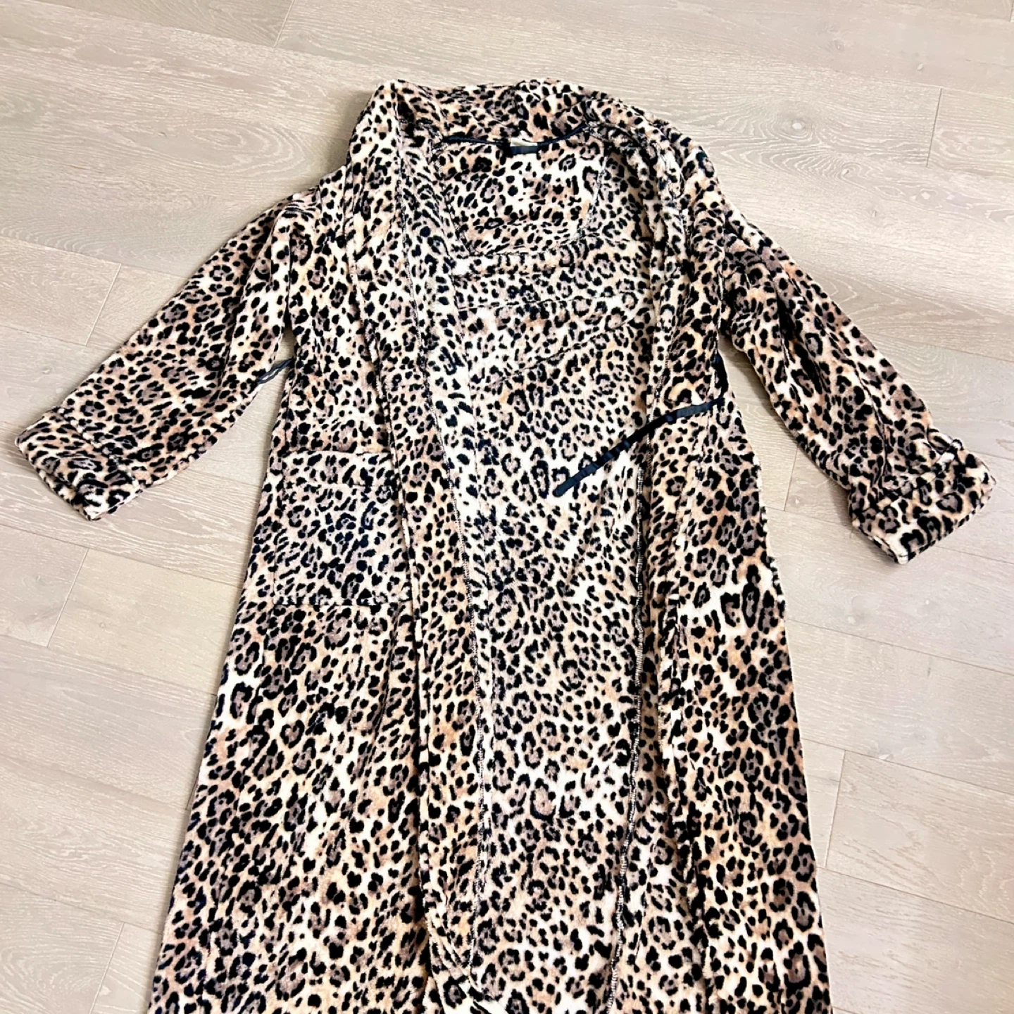 Leopard Print Fleece Robe