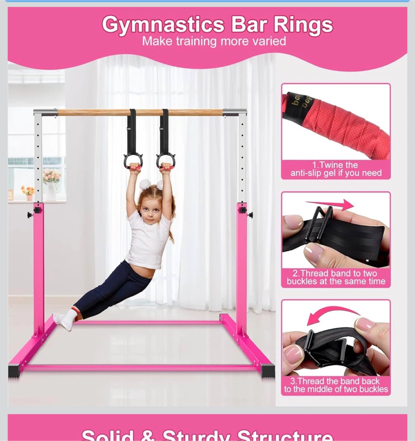RINREA Gymnastics Kip Bar for Kids - photo 4