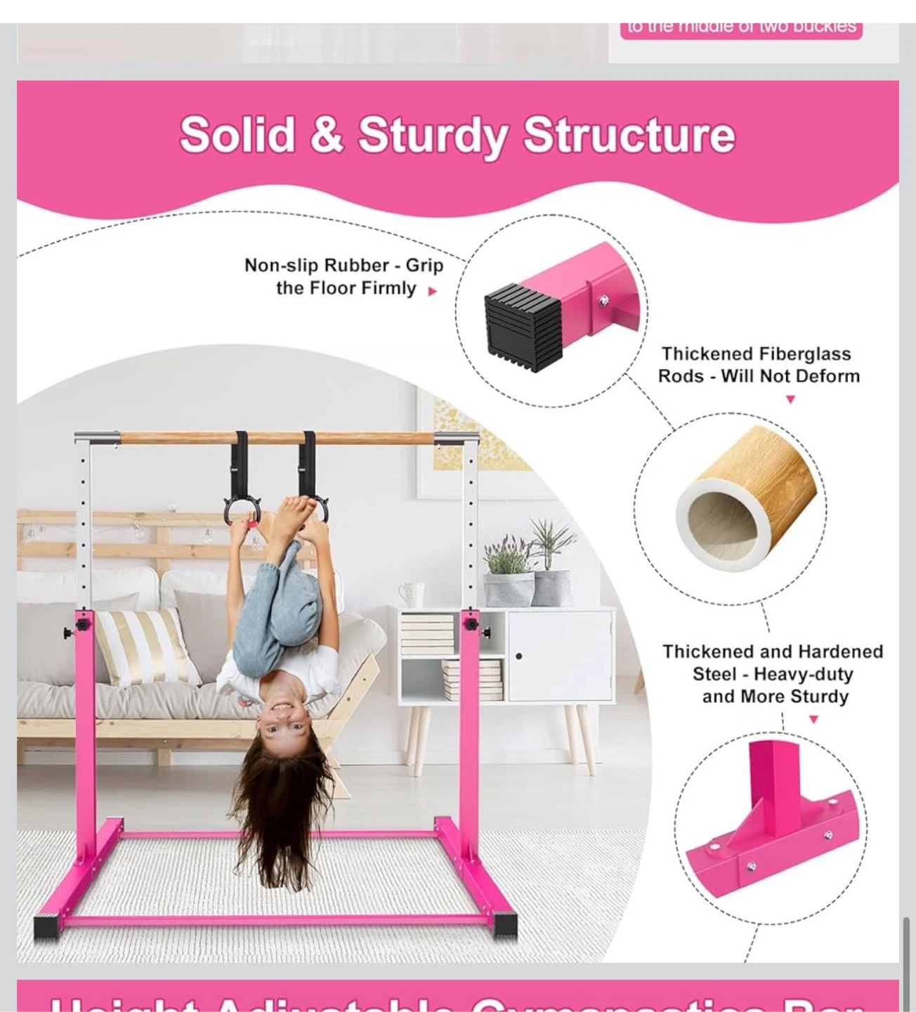 RINREA Gymnastics Kip Bar for Kids - photo 3