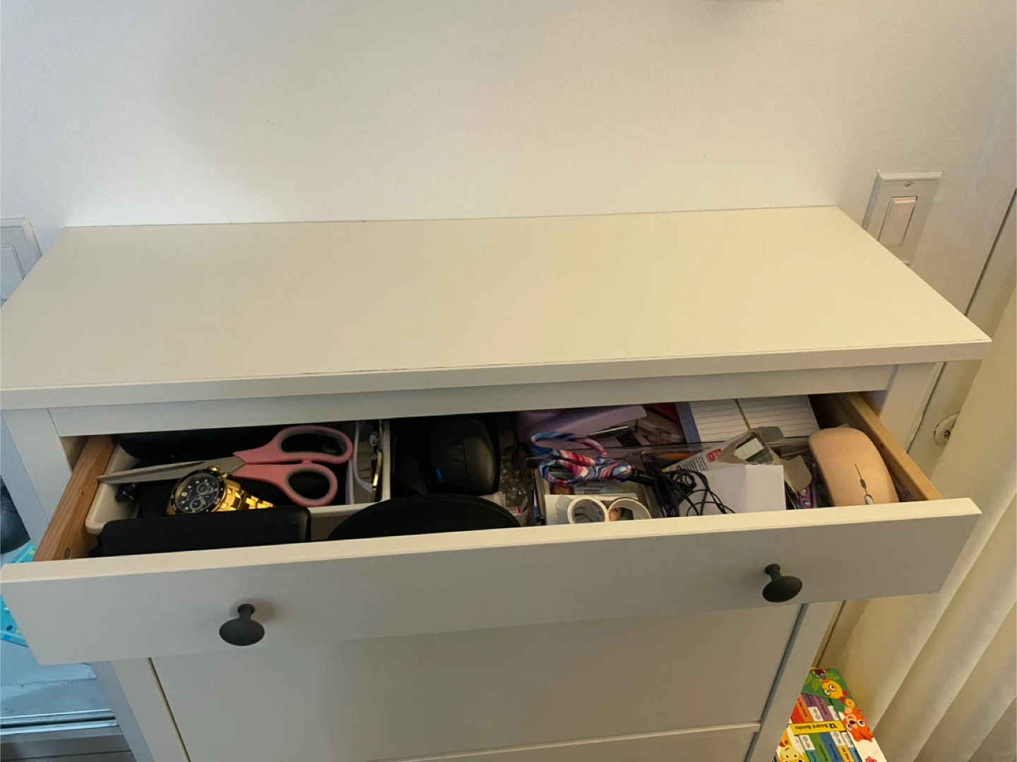 White Shoe Cabinet with 2 Drawers - photo 5