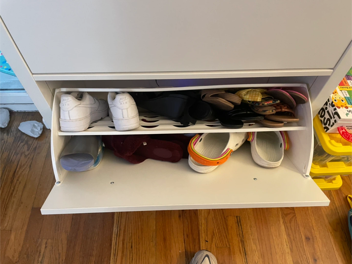 White Shoe Cabinet with 2 Drawers - photo 3