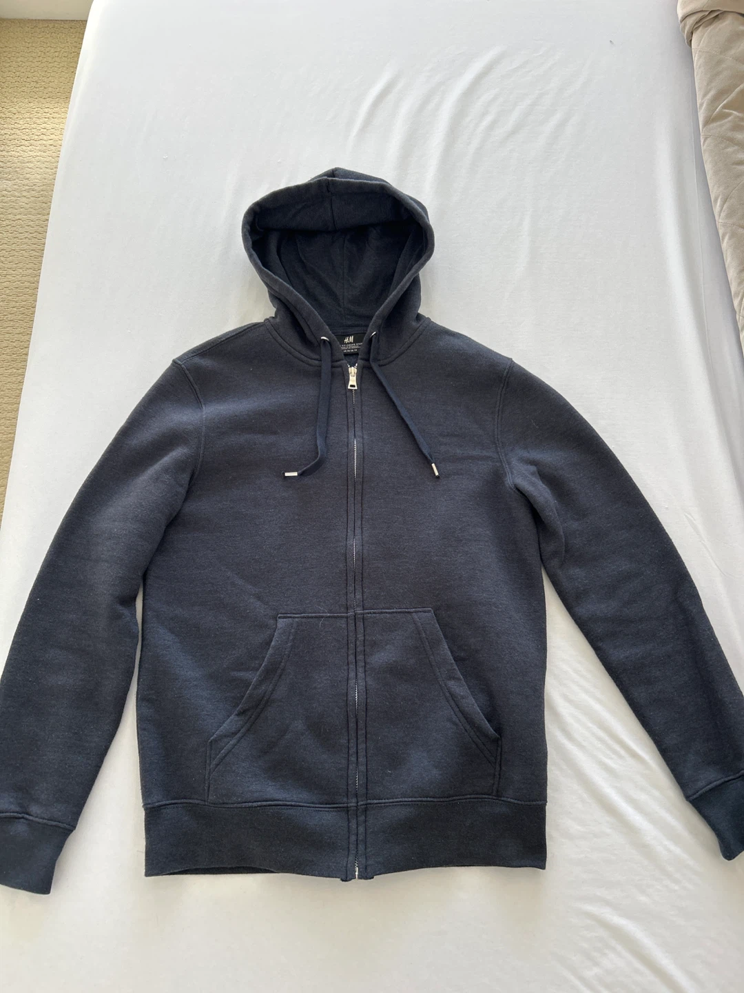 Men's Charcoal Grey Zip-Up Hoodie - Size: XS