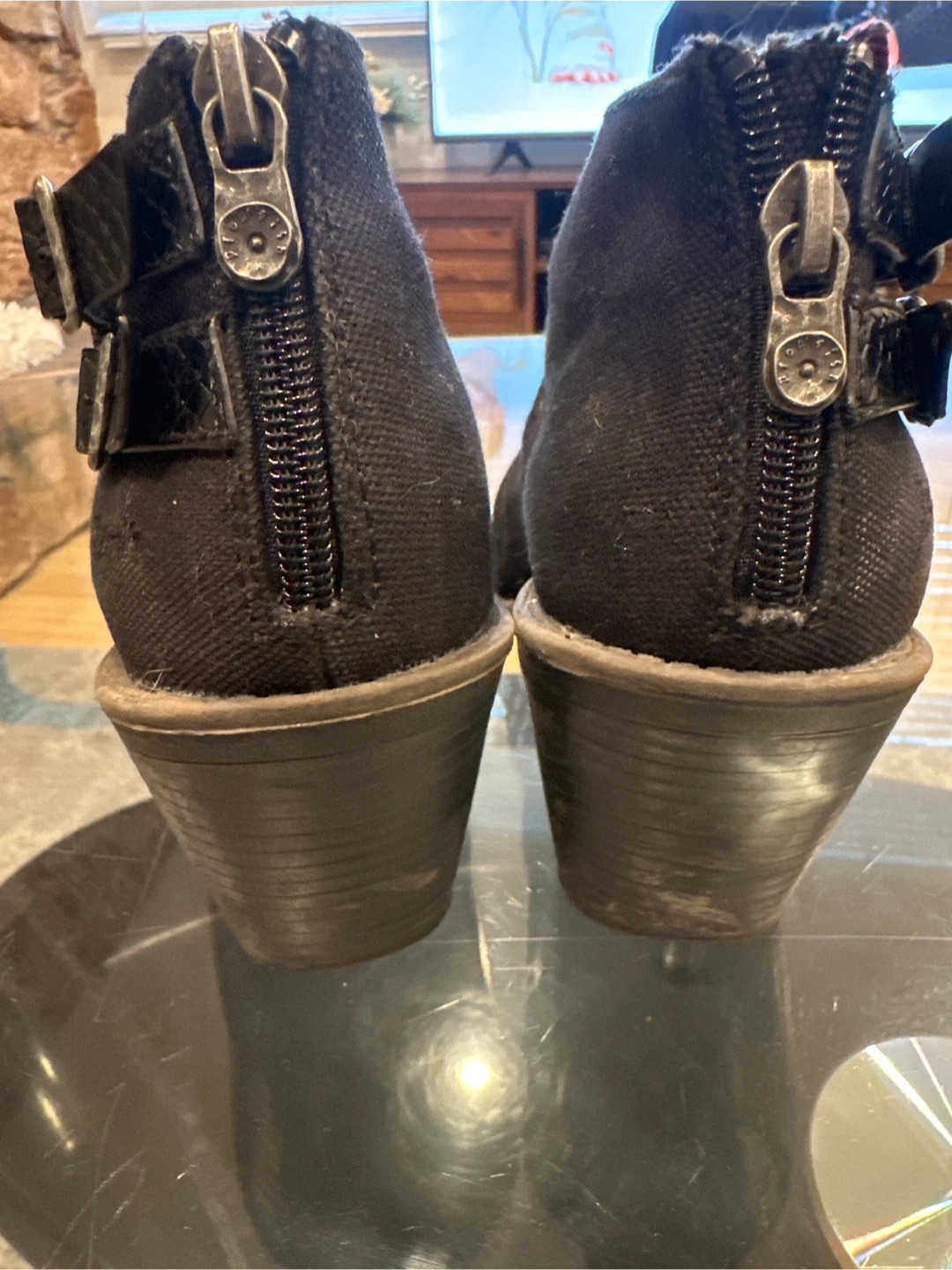 Black Canvas Ankle Boots - photo 3