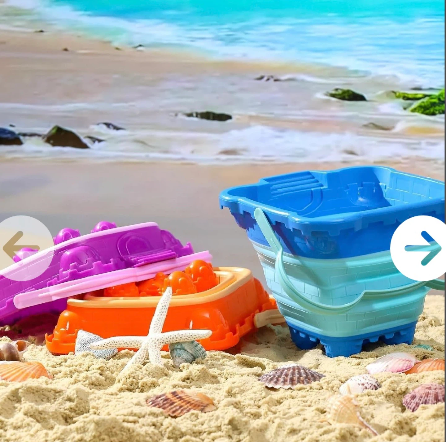 TOY TOO Collapsible Beach Bucket