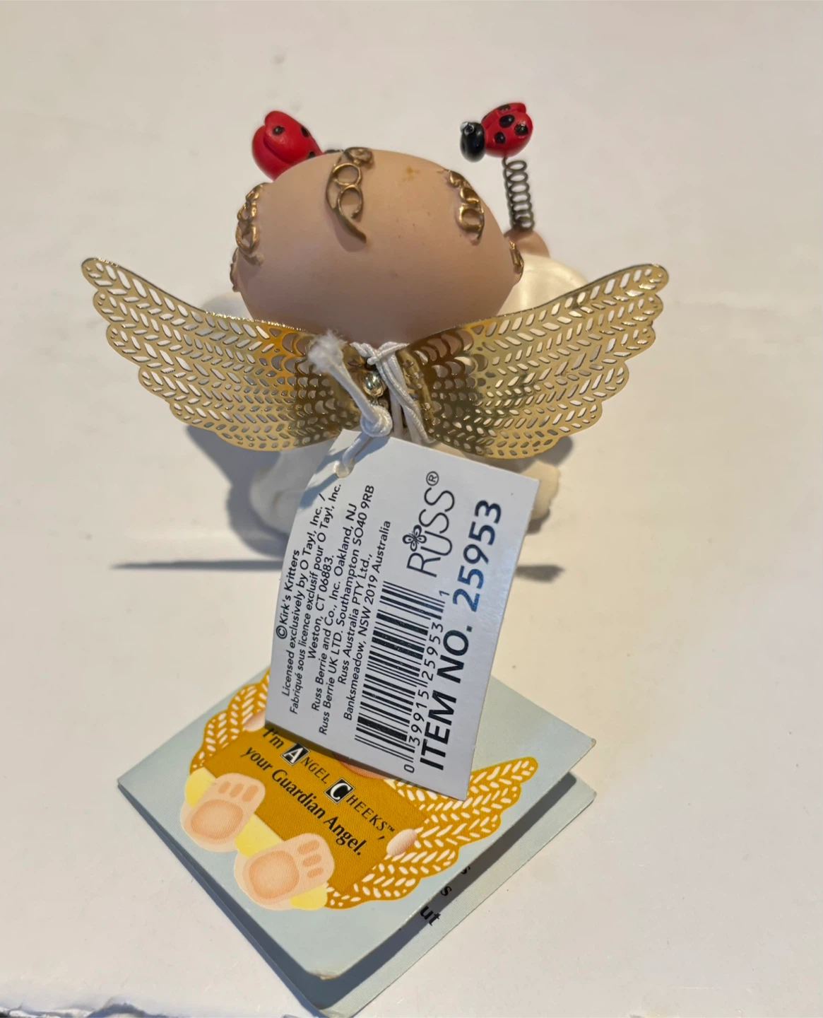 Russ Angel Cheeks figurine with ladybugs - photo 4