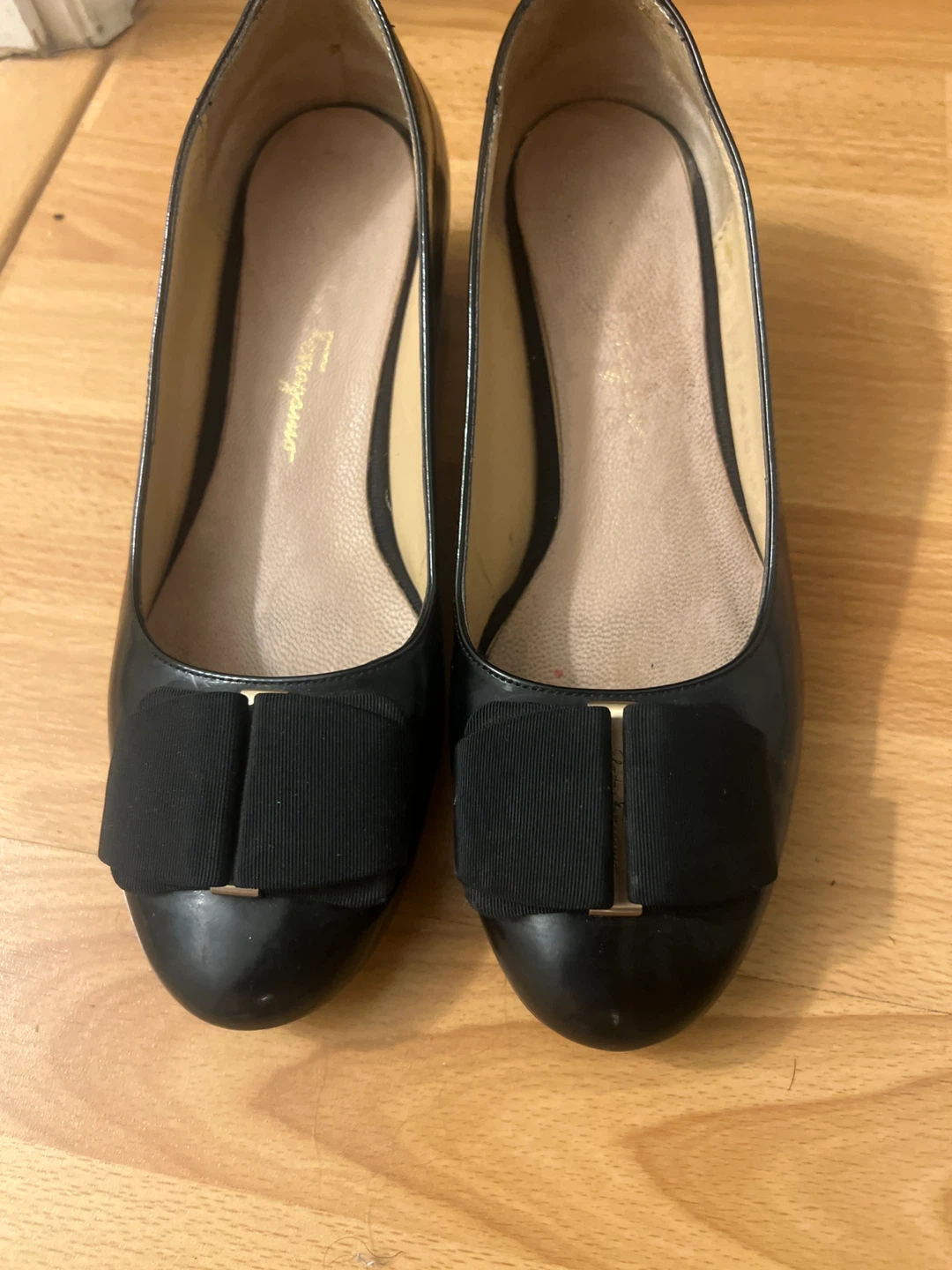 Black Patent Leather Bow Ballet Flats