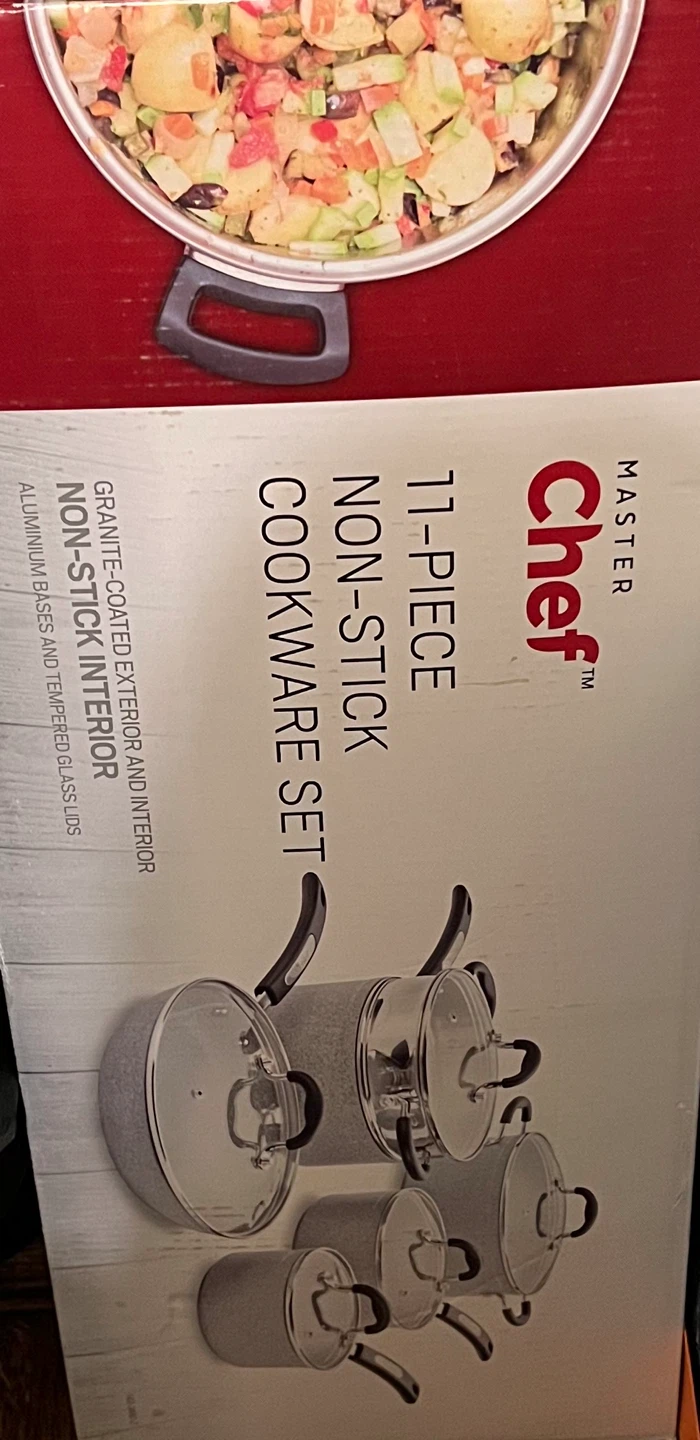 Never opened MASTER Chef 11-Piece Non-Stick Cookware Set - photo 3
