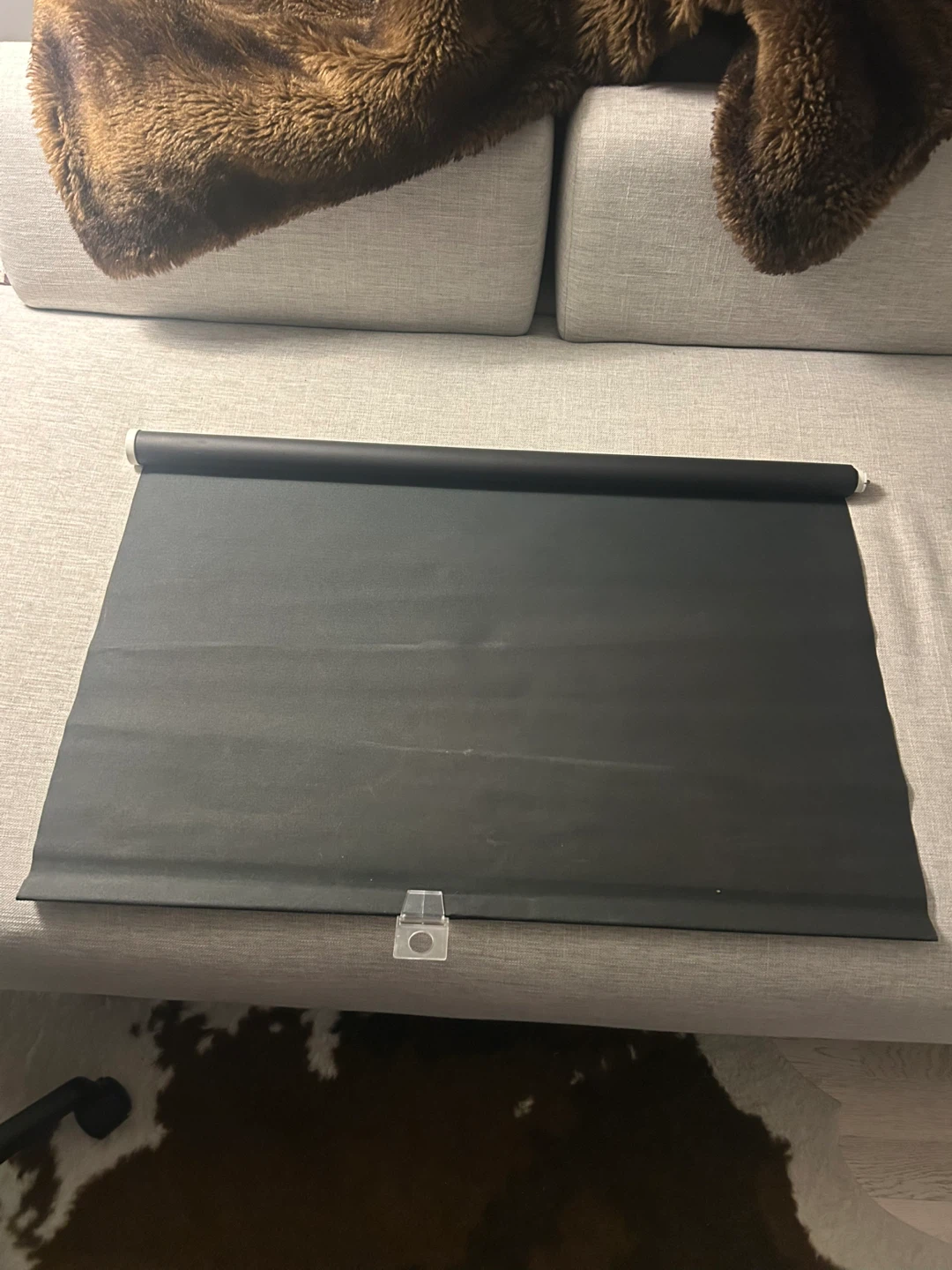 Black Roller Blind with Mounting Hardware - photo 4