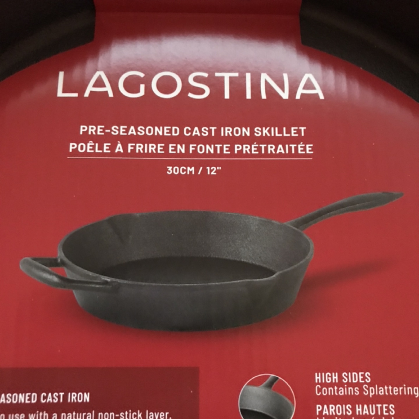 Brand New Lagostina 12 inch Pre-Seasoned Cast Iron Skillet - photo 4