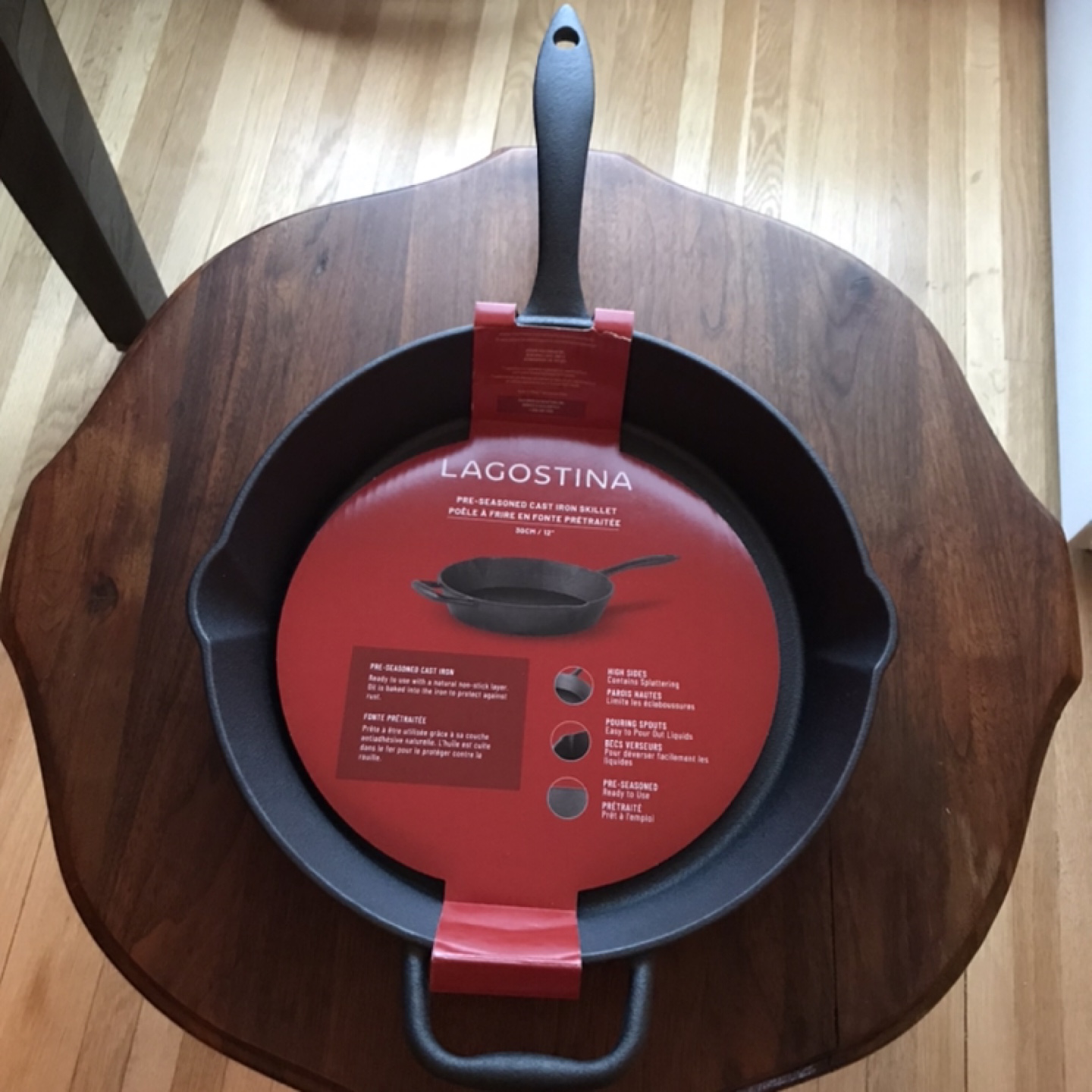 Brand New Lagostina 12 inch Pre-Seasoned Cast Iron Skillet