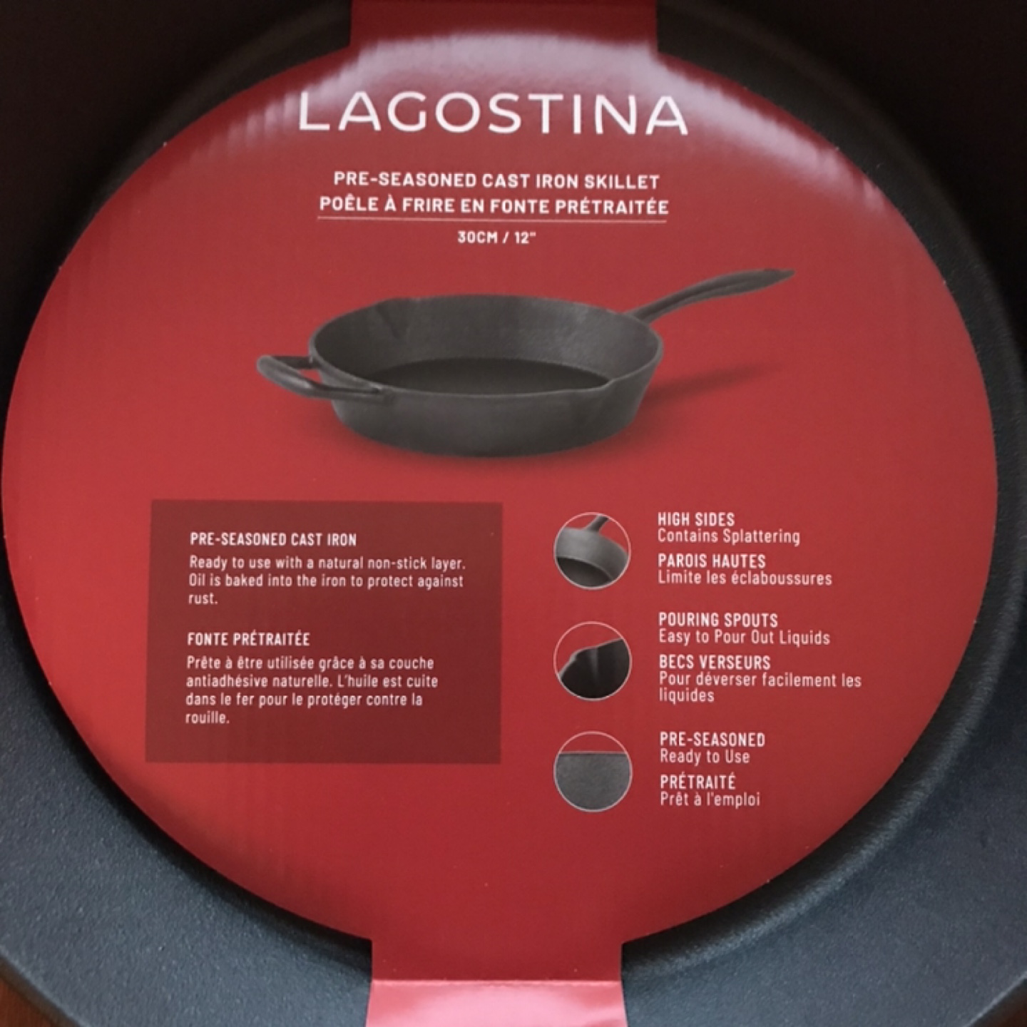 Brand New Lagostina 12 inch Pre-Seasoned Cast Iron Skillet - photo 2