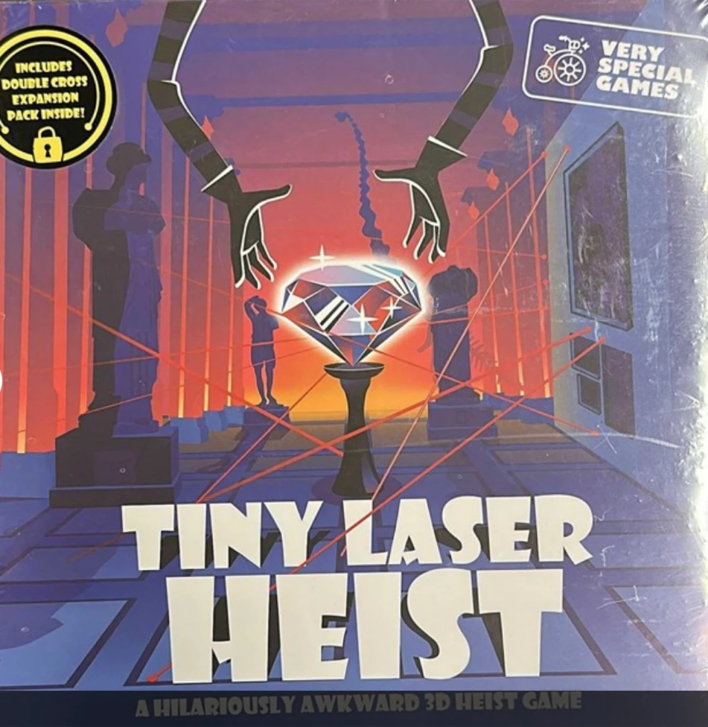 Tiny Laser Heist Board Game with Double Cross Expansion
