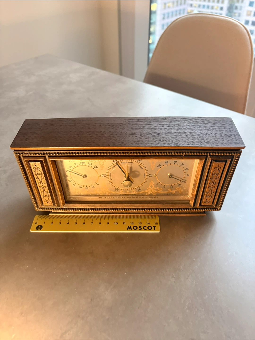 Vintage Weather Station – Mid-Century Barometer (Made in USA🇺🇸) - photo 4