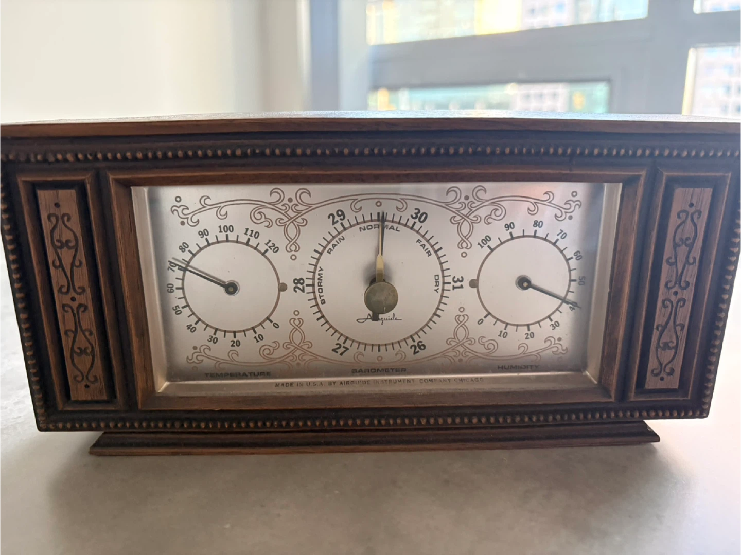 Vintage Weather Station – Mid-Century Barometer (Made in USA🇺🇸)