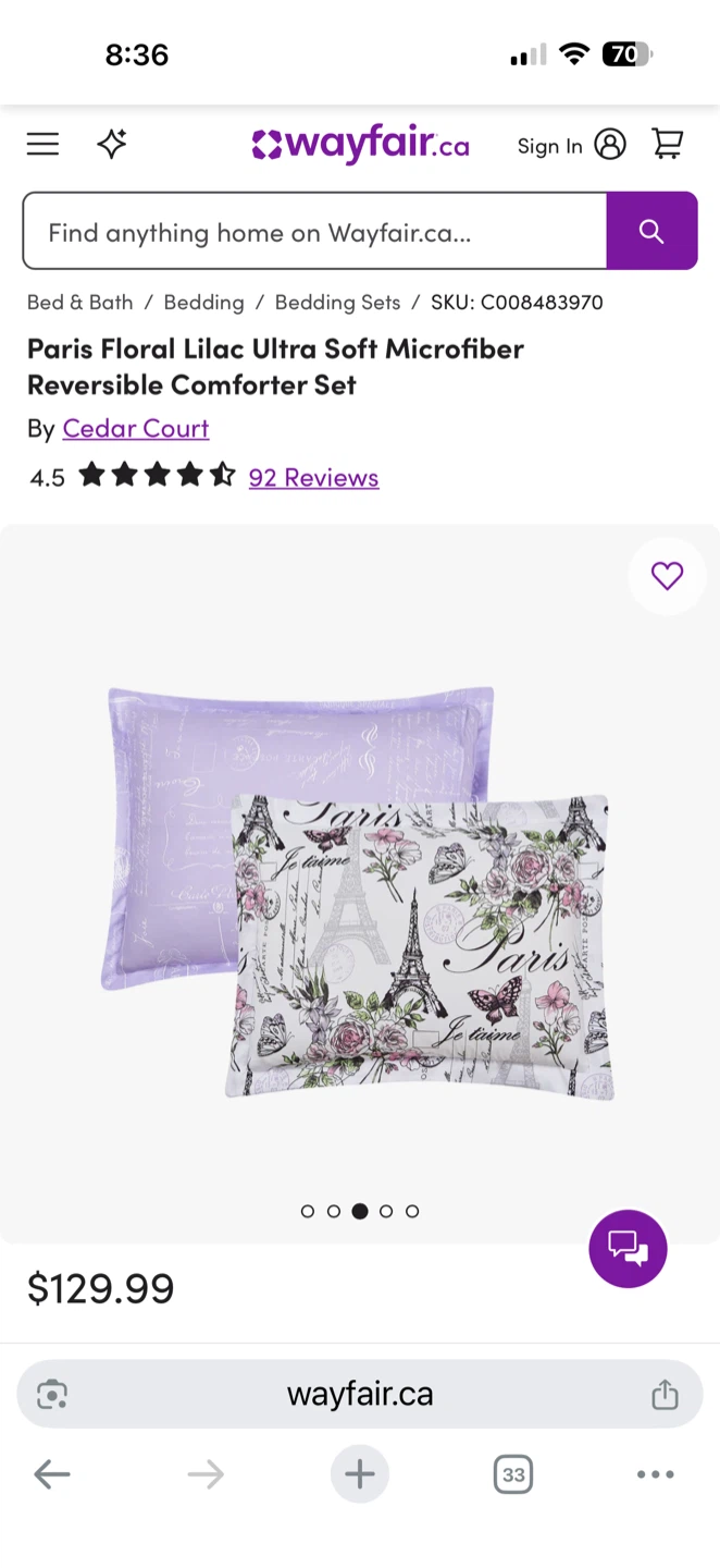 Cedar Court Paris Soft Microfiber Comforter Set - photo 4