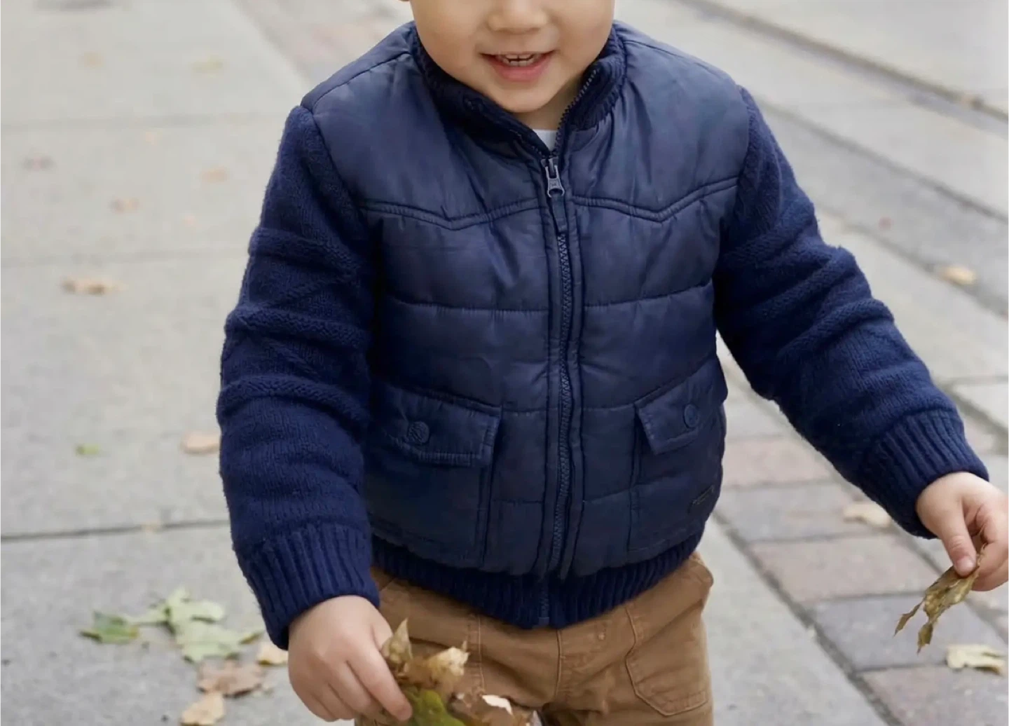 Chickeeduck Navy Blue Padded Jacket very warm 2T boy