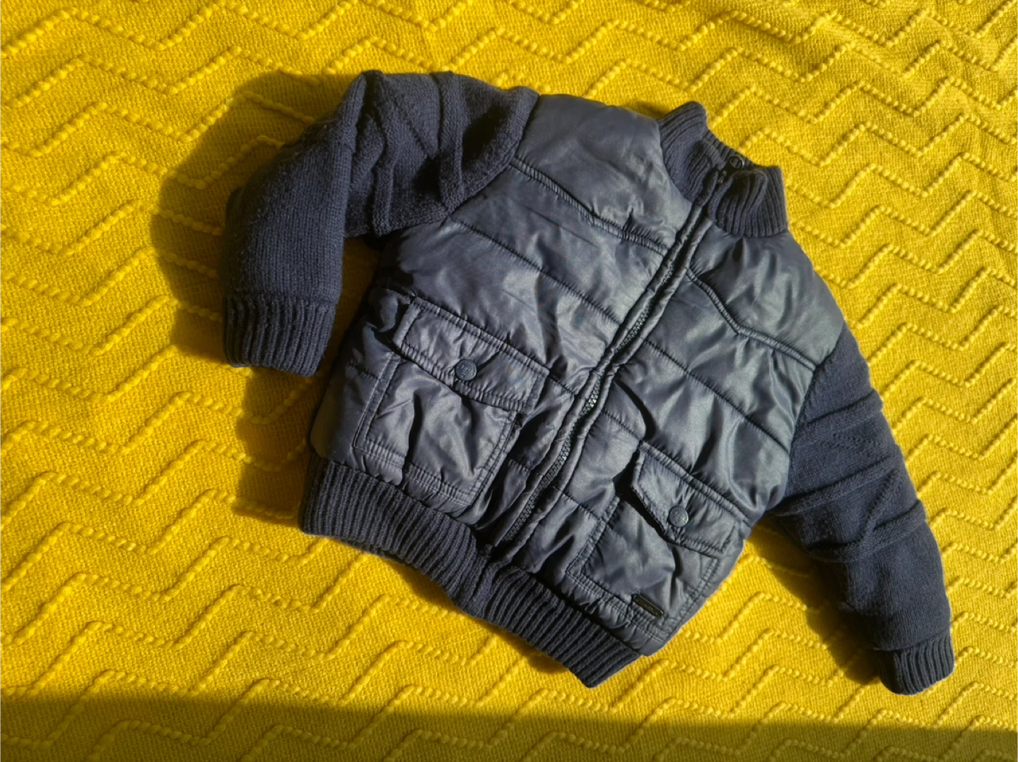 Chickeeduck Navy Blue Padded Jacket very warm 2T boy - photo 2