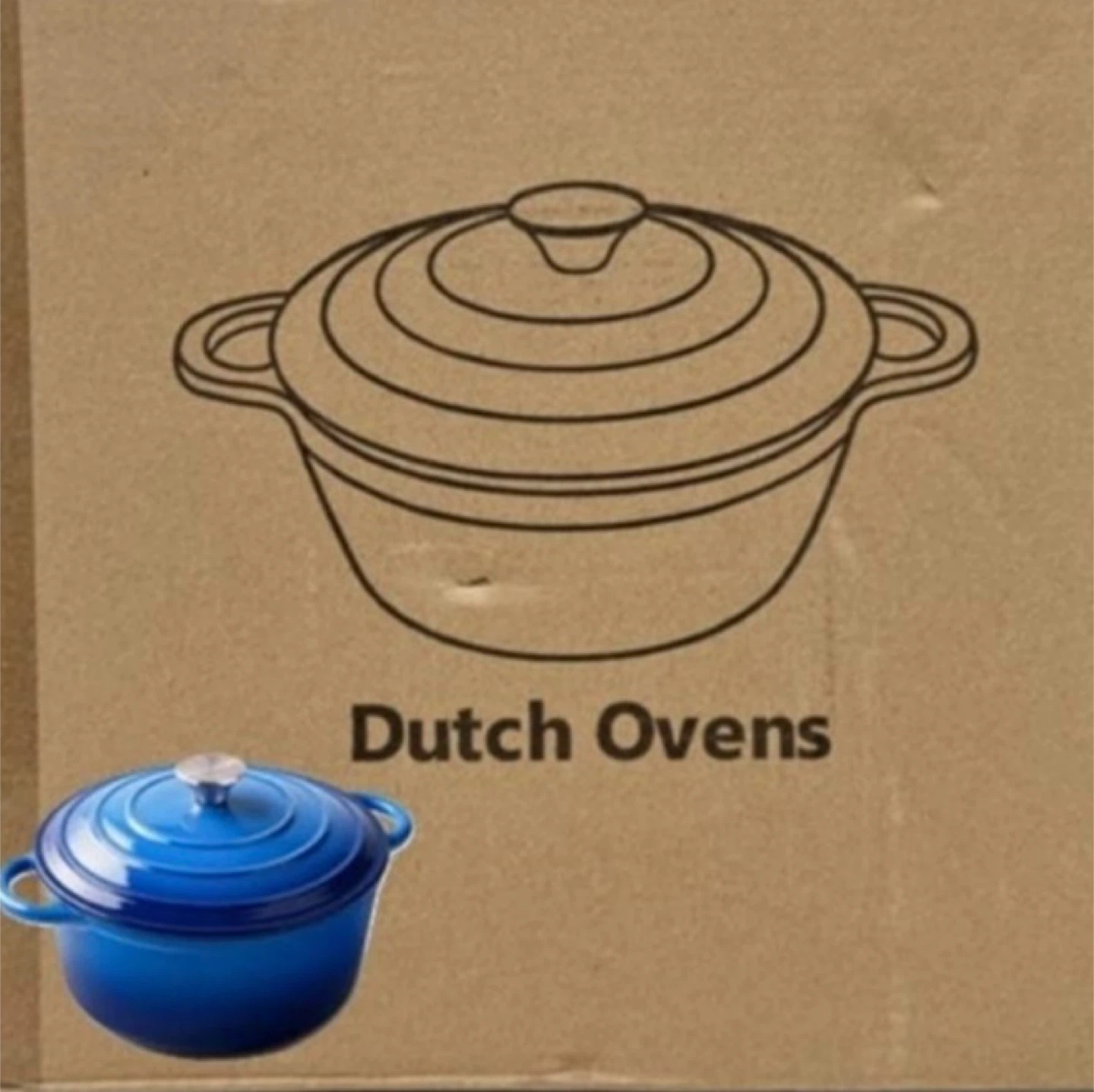 Blue Dutch Oven. 6 Qrt