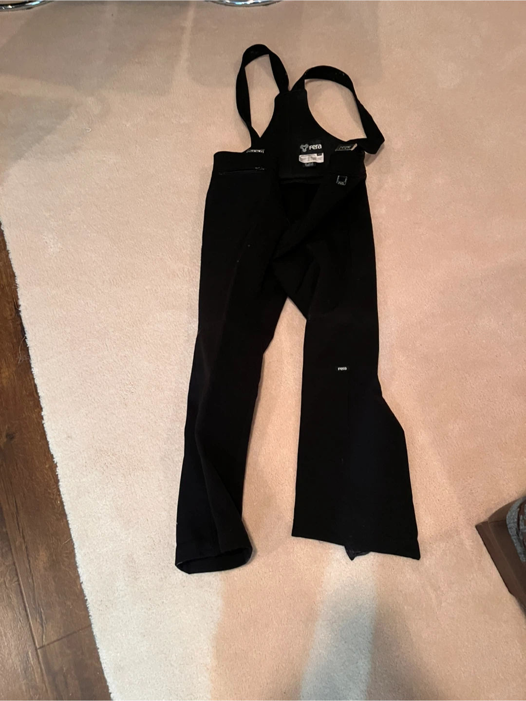 Fera Black Ski Pants Bibs Size 34R