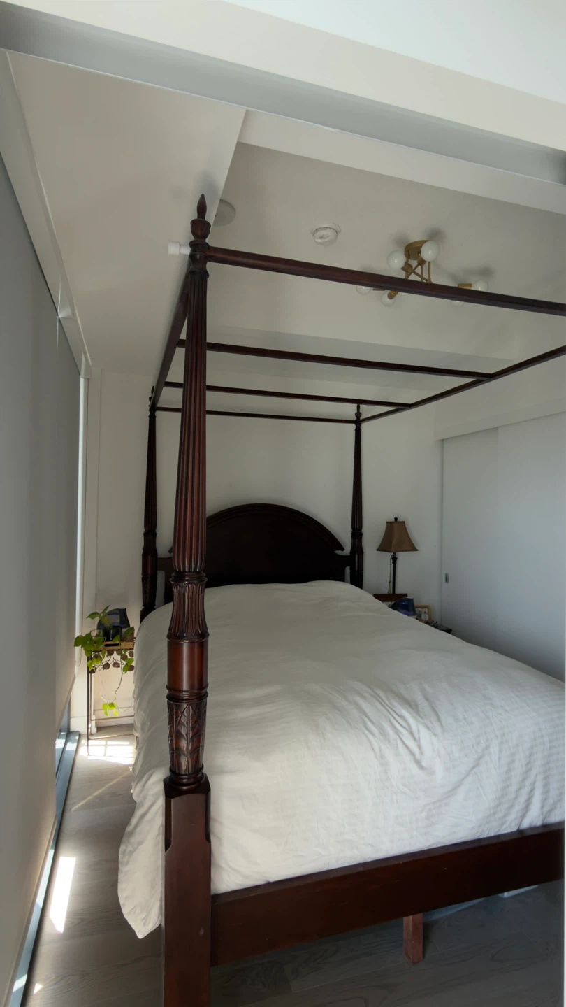 Dark Wood Four Poster Bed Frame