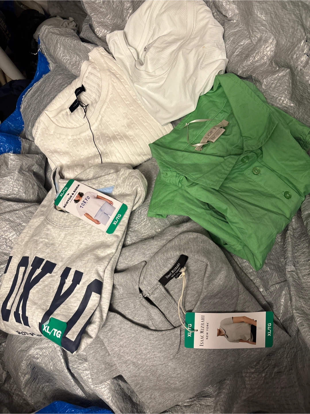 Lot of XL/TG Tops: Scotch & Soda, Isaac Mizrahi, LOFT