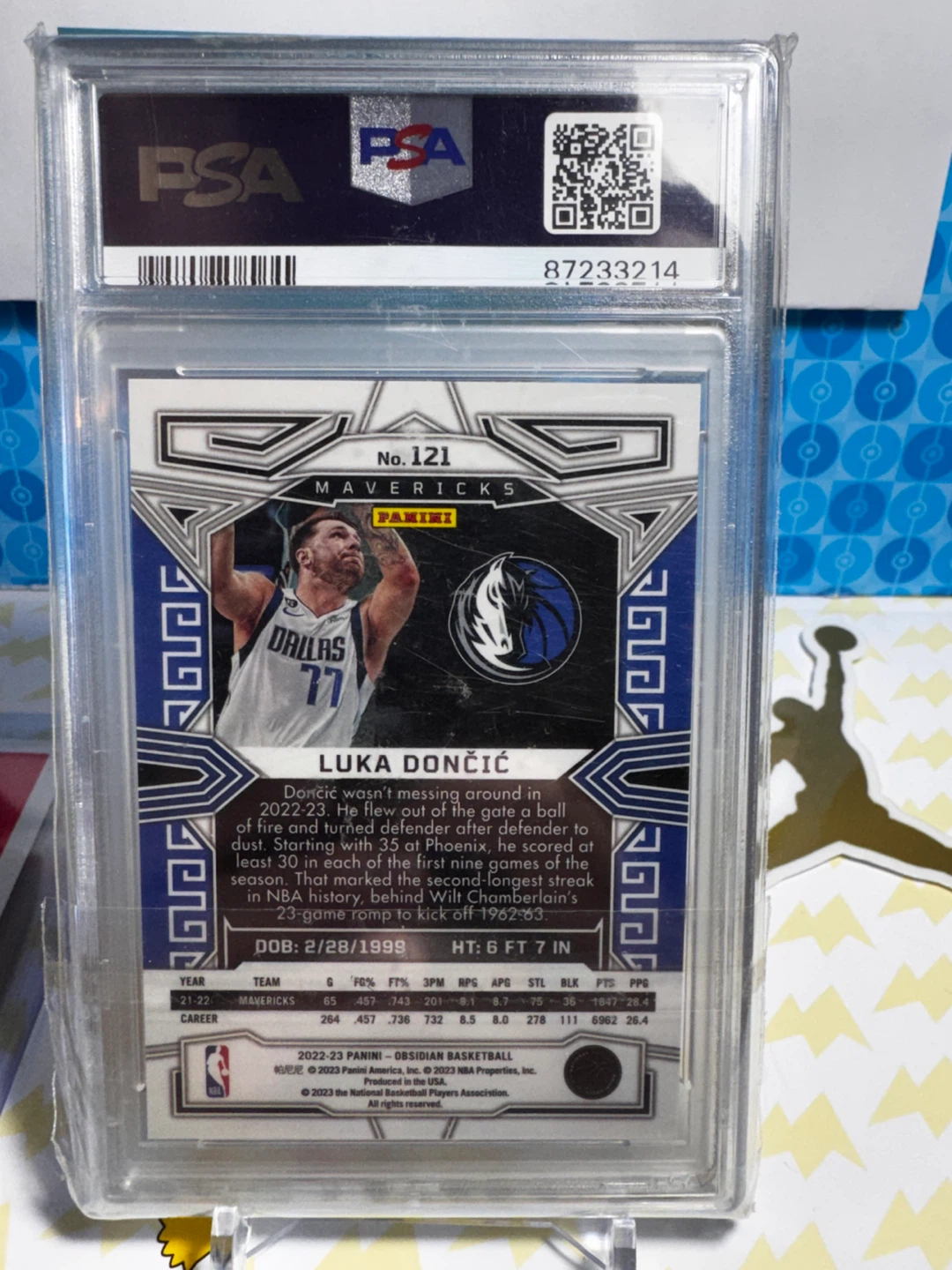2022 Obsidian Luka Doncic Electric Etch Asia PSA 9 - photo 3