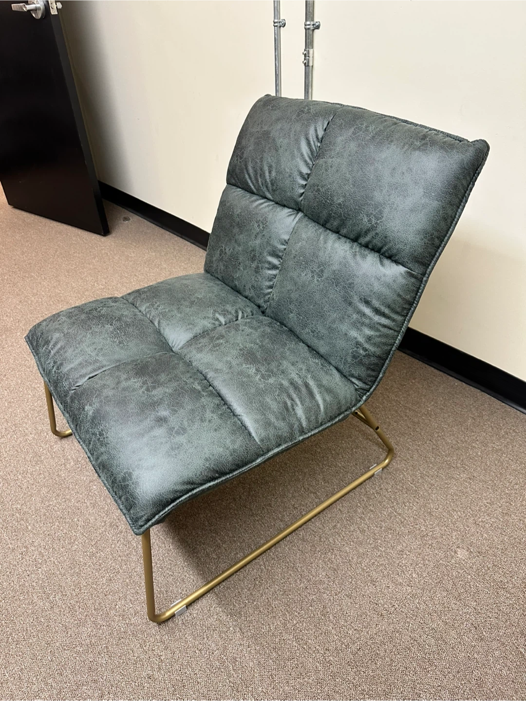 Accent Armless Chair - Faux Leather - photo 2