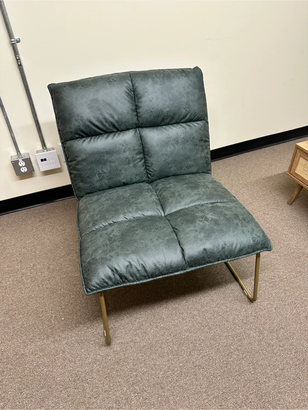 Accent Armless Chair - Faux Leather