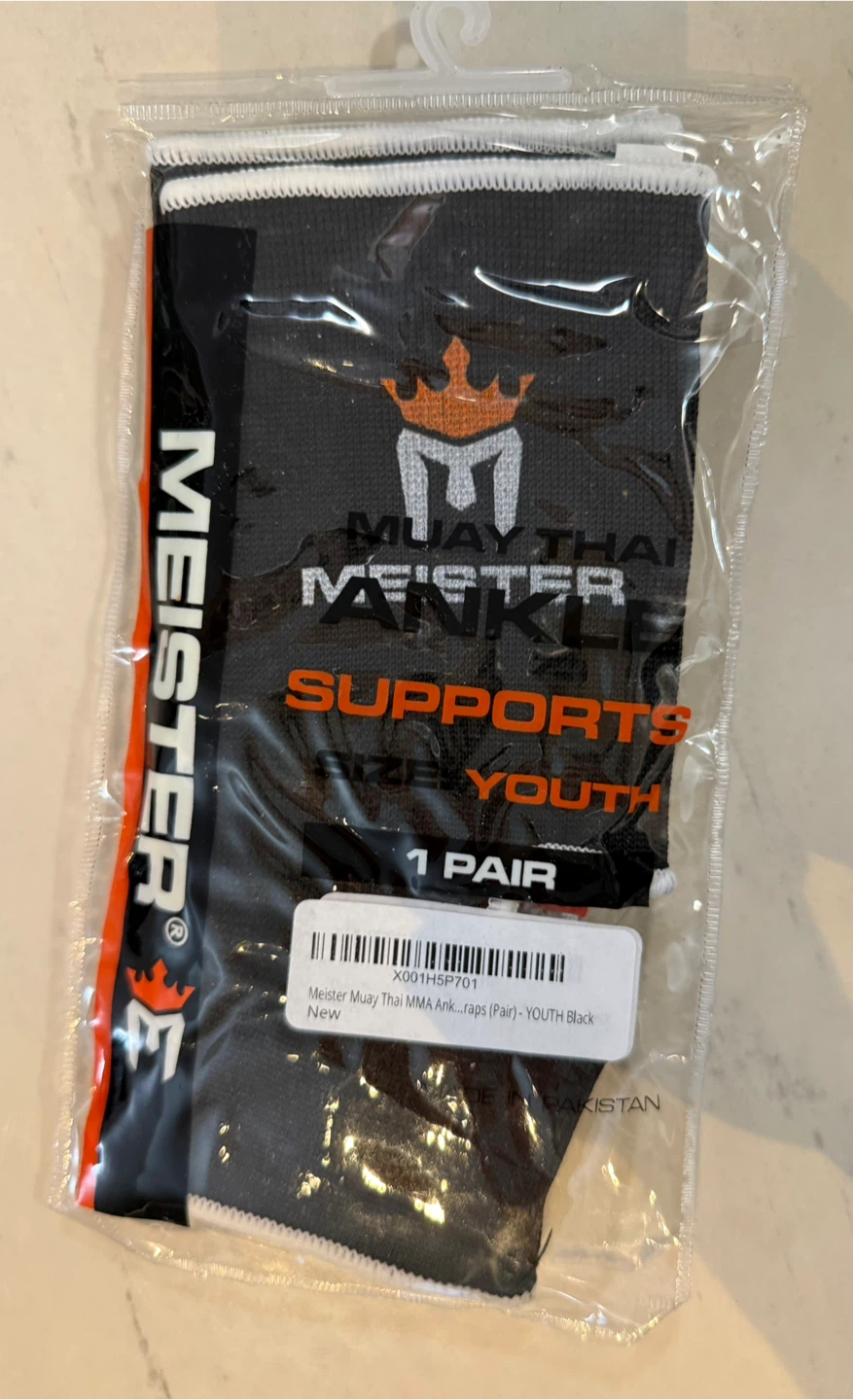 NEW Meister Muay Thai MMA Ankle Supports (Black)
