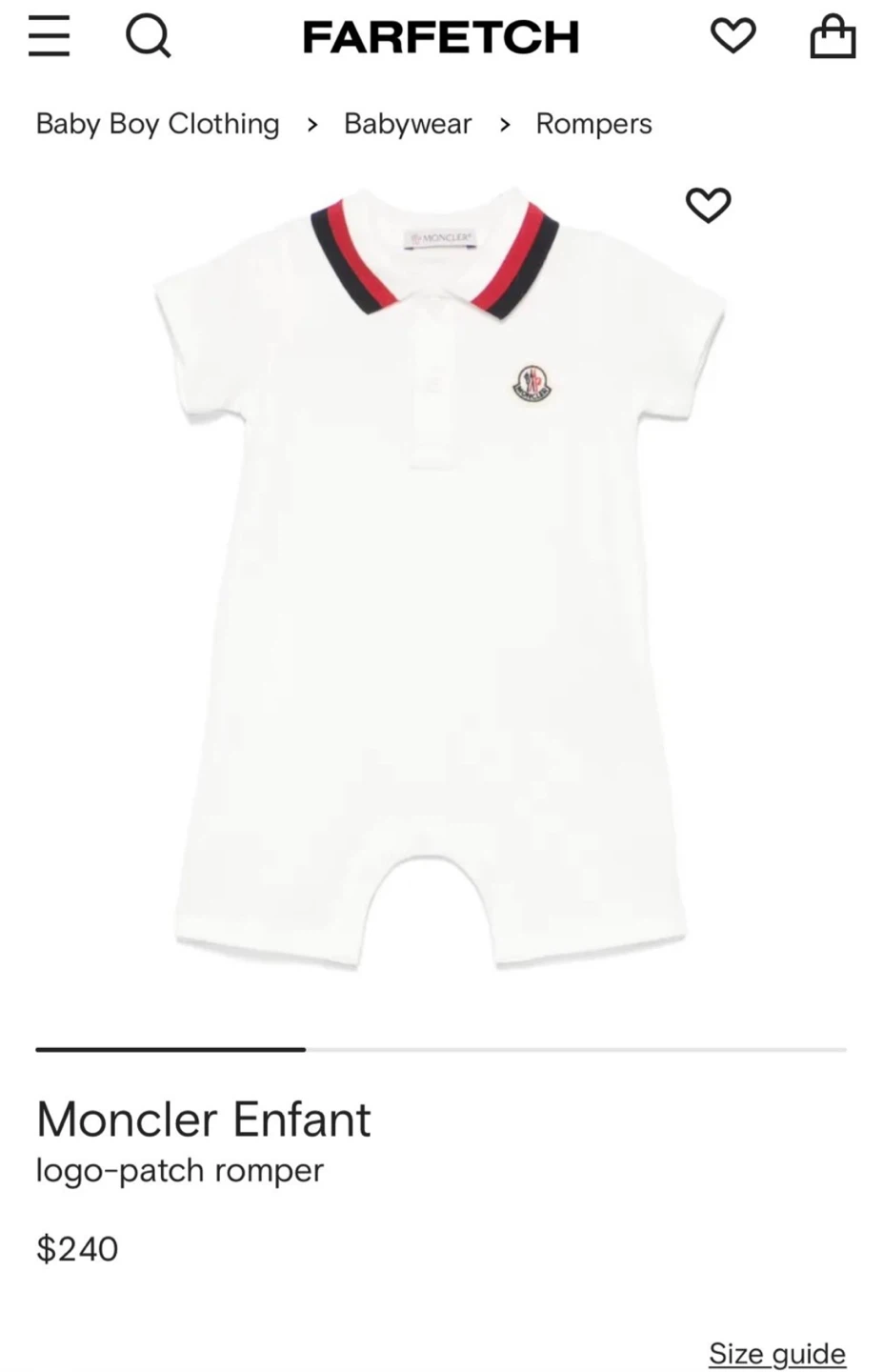 Moncler Enfant Logo-Patch Romper - White - photo 4