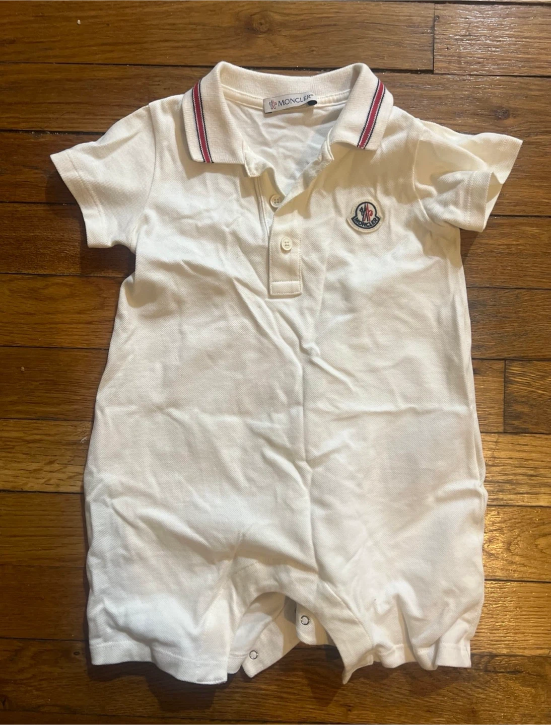 Moncler Enfant Logo-Patch Romper - White - photo 2