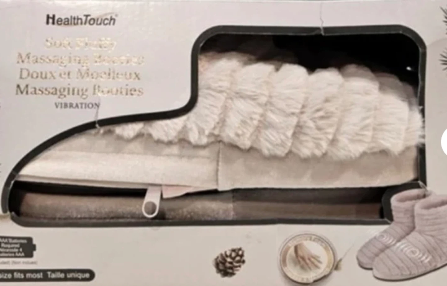 HealthTouch Soft Fluffy Massaging Booties