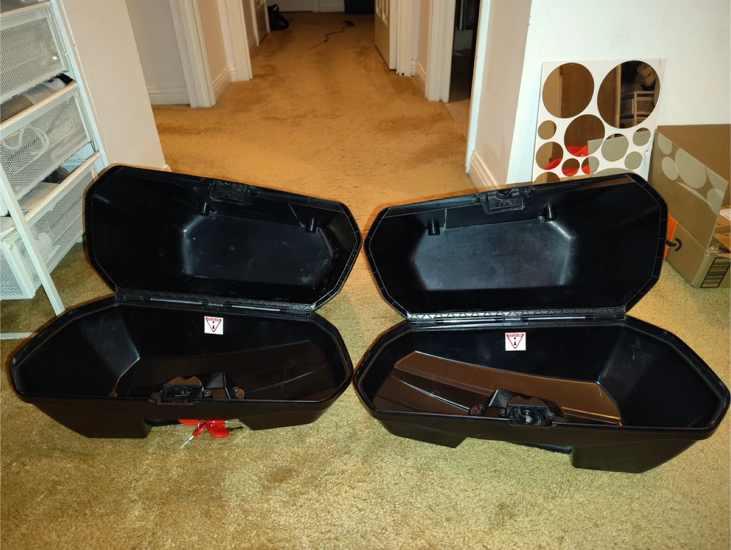 Set of 2 Black Motorcycle Saddlebags - photo 4