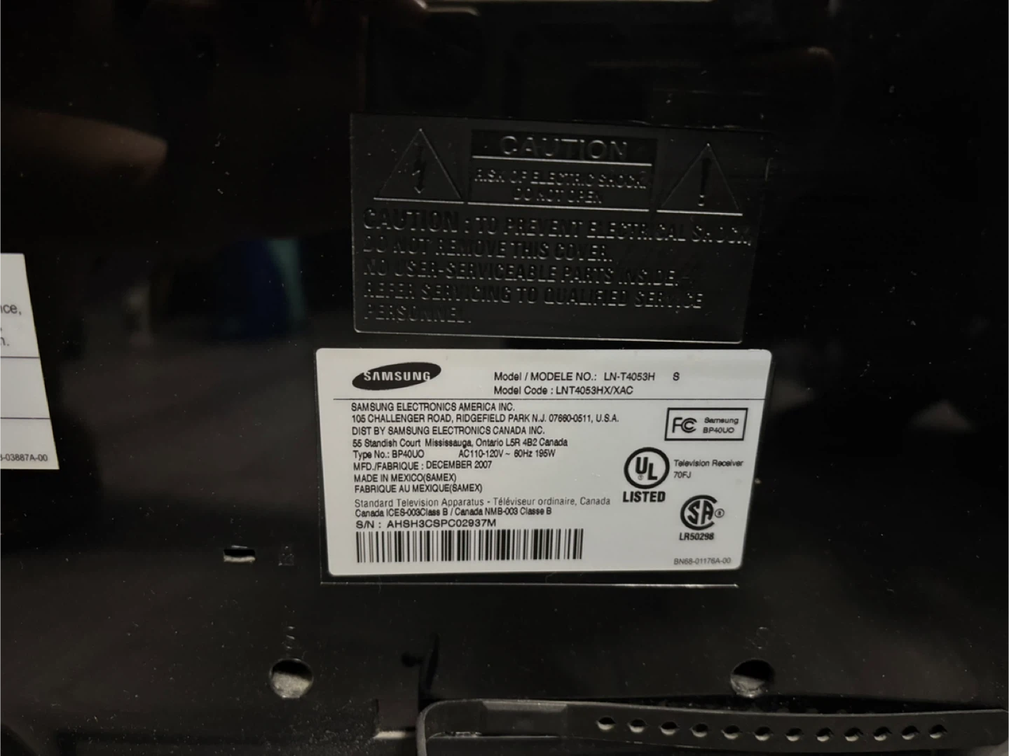 Samsung LN-T4053H 40-inch LCD Television - photo 3