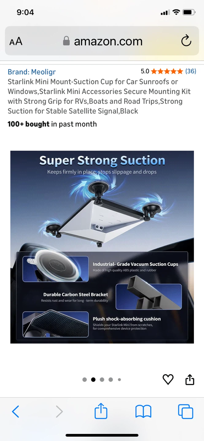 Meoligr Starlink Mini Mount-Suction Cup - photo 2