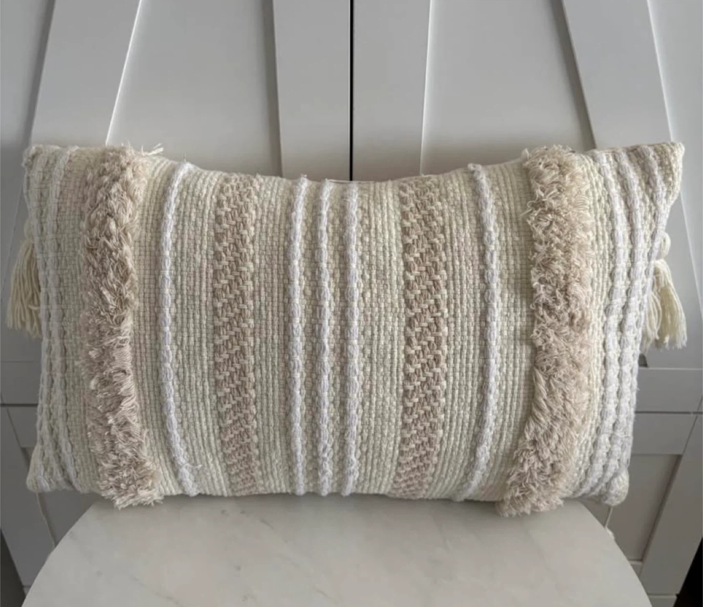 Decorative Throw Pillow with Tassels